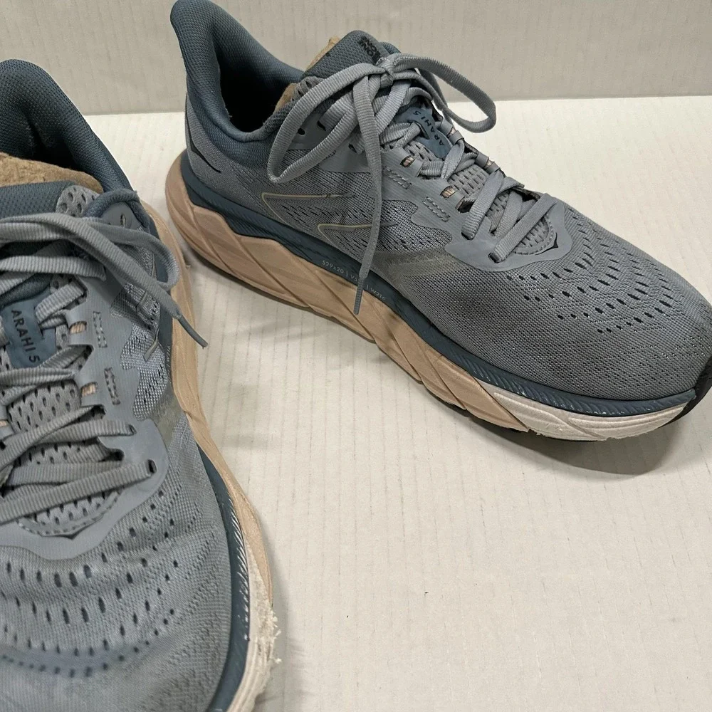 Hoka One‎ One Arahi 5 Running Shoes Womens Size 9.5 Blue Mesh Stability Sneakers
